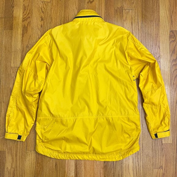 Vintage Men's GAP Yellow Rain Jacket Size Large L Hooded Full Zip August 2000 - Picture 4 of 10